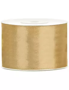 Gold ochre satin ribbon 5 cm x 25 m