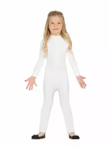 Hvit trikotjumpsuit til barn, Størrelse: 3–4 år (95–105 cm)