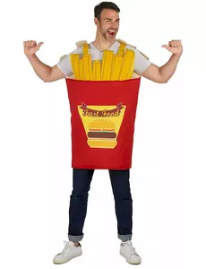 Kostyme til voksen med pommes frites-kjegle