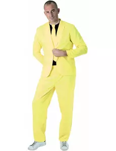 Fluorescerende gult motekostyme for voksne