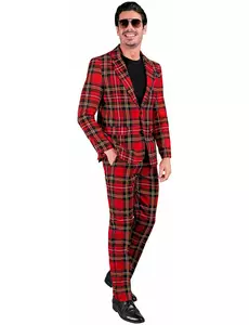 Skotsk tartan-kostyme til voksne i pluss størrelse, Størrelse: XX-Large