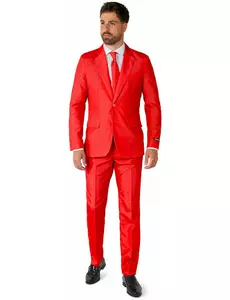 Mr. Solid rød dress for menn Suitmeister, Størrelse: Small (EU 44-46)