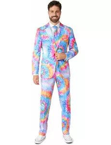 Mr. Tie-Dye Kostyme til Voksen Opposuits, Størrelse: Small (EU 44-46)