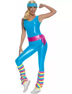 Barbie Aerobic Kostyme for Kvinner, Størrelse: Large