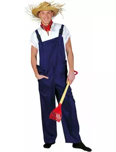Blå jumpsuit-kostyme for voksne, Størrelse: Large