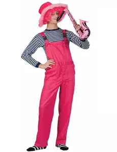 Neonrosa jumpsuit-kostyme for voksne, Størrelse: Large