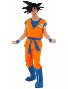 Goku Saiyan Dragon Ball Z kostyme til voksne, Størrelse: Large
