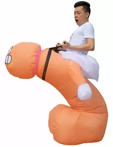 Oppblåsbart kostyme for stor penis til voksne
