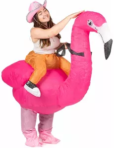 Oppblåsbart flamingokostyme for voksne