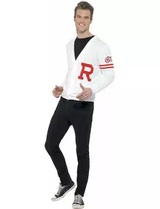 Grease Rydell Prep Grease Herrekostyme, Størrelse: Medium