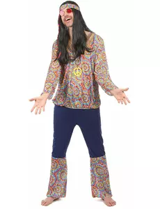 Psykedelisk hippiekostyme for menn