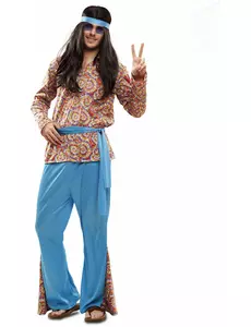 Psykedelisk hippiekostyme for menn