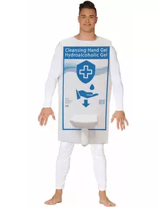 Humoristisk kostyme for voksne med hydroalkoholisk gel