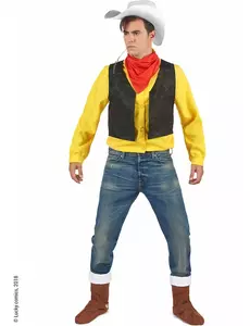 Lucky Luke kostyme for voksne, Størrelse: Medium
