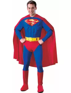 Luksuriøst Superman-kostyme for menn, Størrelse: Medium