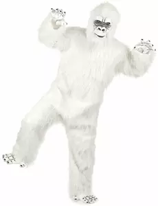 Luksuriøst hvitt Yeti-kostyme til voksne