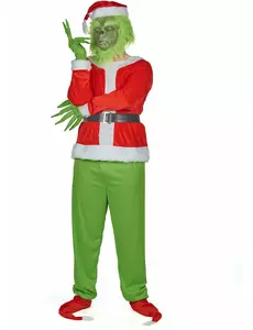 Grumpy Green Monster-kostyme til voksne, Størrelse: Medium/Large