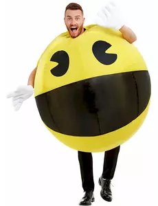 Oppblåsbart Pac-Man-kostyme for voksne