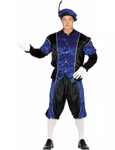 Blått Julenissen-kostyme for voksne, Størrelse: Medium (48-50)