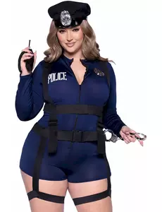 Deluxe sexy politikvinnekostyme pluss størrelse dame, Størrelse: X-Large/XX-Large (48-52)