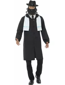Rabbi-kostyme for voksne, Størrelse: Medium