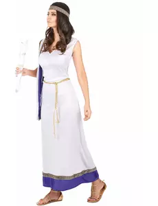 Long purple Roman costume for women