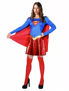 Supergirl-kostyme til kvinner, Størrelse: Medium