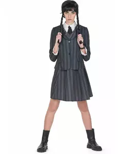 Gotisk skoleuniformkostyme for kvinner, Størrelse: Large