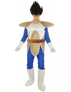 Vegeta Dragon Ball-kostyme for menn, Størrelse: Large