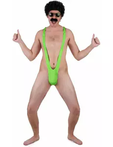 Neongrønn Mankini for menn