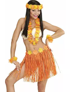 Voksen oransje og gul hawaiisk kit