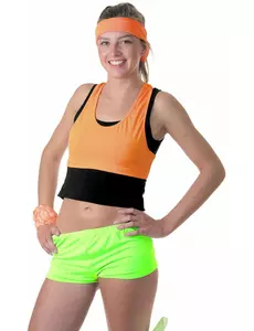 Neongrønne minishorts til dame