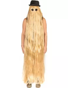 Ekstra lang blond parykk for voksne
