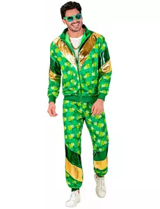 Voksen pluss størrelse St. Patricks Day Shamrock treningsdress, Størrelse: XX-Large