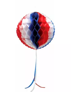 Tricolor honeycomb ball pendant 30 cm