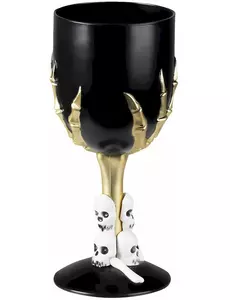 Halloween svart og gull plastglass