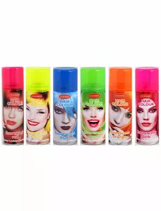 Neon hårfargespray 125 ml, Farge: Fluoriserende gul