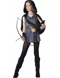 Jegerinnekostyme for jenter - Premium, Størrelse: 12–14 år (147–155 cm)