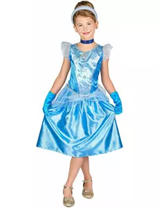 Klassisk Askepott-kostyme til jenter, Størrelse: 7–8 år (124–136 cm)