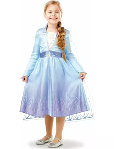 Klassisk Elsa Frost 2-kostyme for jenter, Størrelse: 7–8 år (122 – 128 cm)