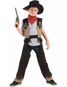 Cowboy rodeokostyme til gutter, Størrelse: 3–4 år (92–104 cm)
