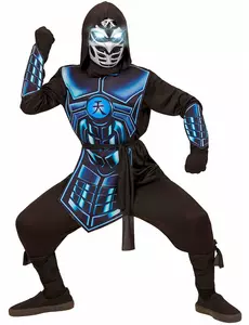 Barnekostyme med lys og lyd fra Cyber Ninja, Størrelse: 5–7 år (128 cm)