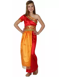 Indisk Bollywood-jentekostyme, Størrelse: 5–6 år (115/130 cm)