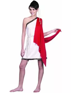 Kort romersk gudinnekostyme for kvinner, Størrelse: Small