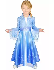 Elsa Frost 2 Deluxe-kostyme for jenter, Størrelse: 7–8 år (124–136 cm)