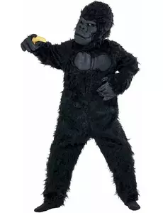 Gorillakostyme for barn, Størrelse: 10–12 år (148 cm)