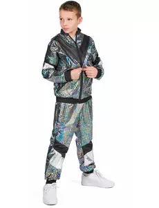 80-talls disco joggekostyme for tenåringer, Størrelse: 11–13 år (158 cm)