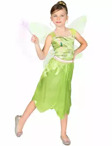 Grunnleggende Tinkerbell-kostyme til jenter, Størrelse: 5–6 år (109–126 cm)