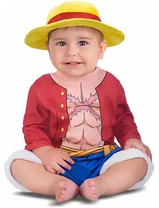 Luffy One Piece-kostyme til baby, Størrelse: 1–2 år (80–92 cm)
