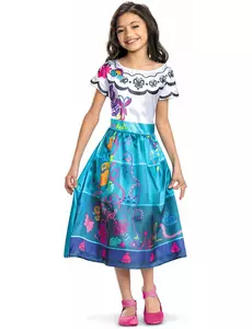 Mirabel Encanto grunnleggende barnekostyme, Størrelse: 7–8 år (124–136 cm)